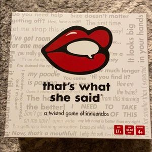 That’s what she said game